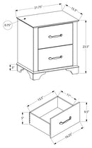 2 Drawer Nightstand- Bleached Oak, Rustic Oak Top (I5263)