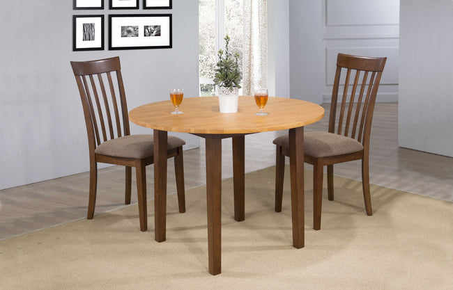 Delfini 42" Round Leg Table w/ 2x 8" drop leaves- Winners Only