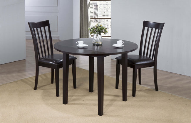 Delfini 42" Round Leg Table w/ 2x 8" drop leaves- Winners Only