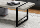 Coffee Table - Grey Reclaimed Wood Look/Black Metal (I 2855)