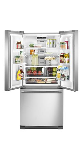 Maytag-MFB2055FRZ 19.6 cu ft French Door Refrigerator with Strongbox™ Door Bins