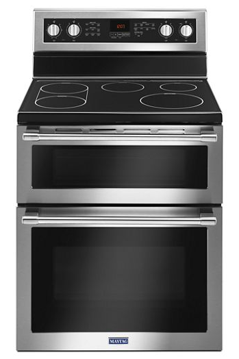 Maytag-YMET8800FZ 6.7 Cu. Ft 30-Inch Wide Double Oven Electric Range With True Convection