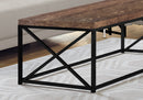 Coffee Table- Brown Reclaimed Wood/Black Metal (I 3416)