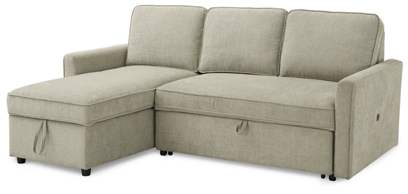 Kerle 2-Piece Sectional with Pop Up Bed Fog(2650416/2650445) Ashley Furniture