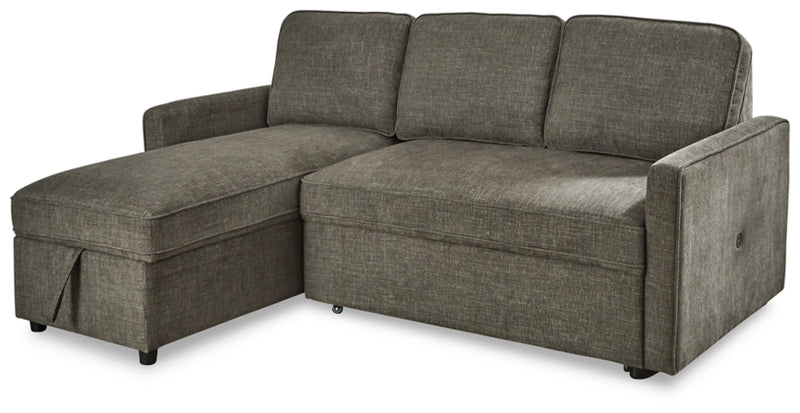 Kerle 2-Piece Sectional with Pop Up Bed Charcoal(2650516/2650545) Ashley Furniture