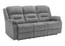 Power Reclining Sofa with USB, Blue Sky (8P23418) Monarch