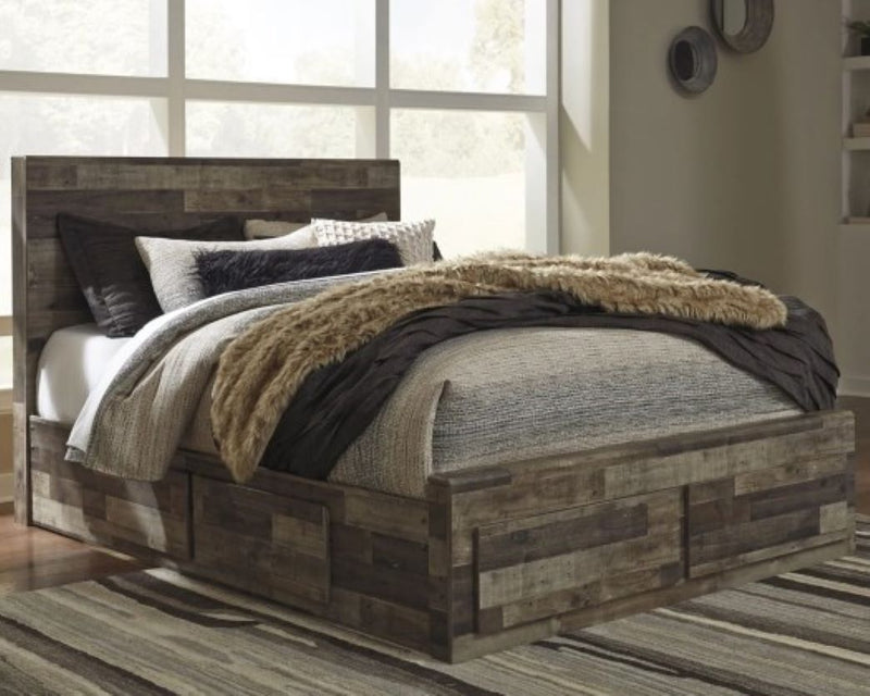 Derekson Queen Panel Bed with 4 Storage Drawers (B200B18) Ashley Furniture