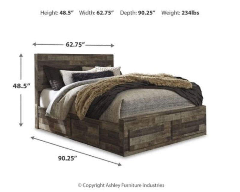 Derekson Queen Panel Bed with 4 Storage Drawers (B200B18) Ashley Furniture