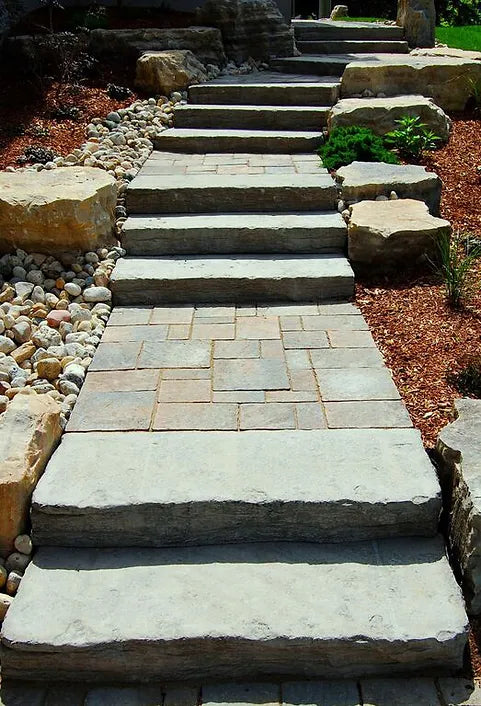 Country Stone Steps 4'X18" X16"- Eds Concrete