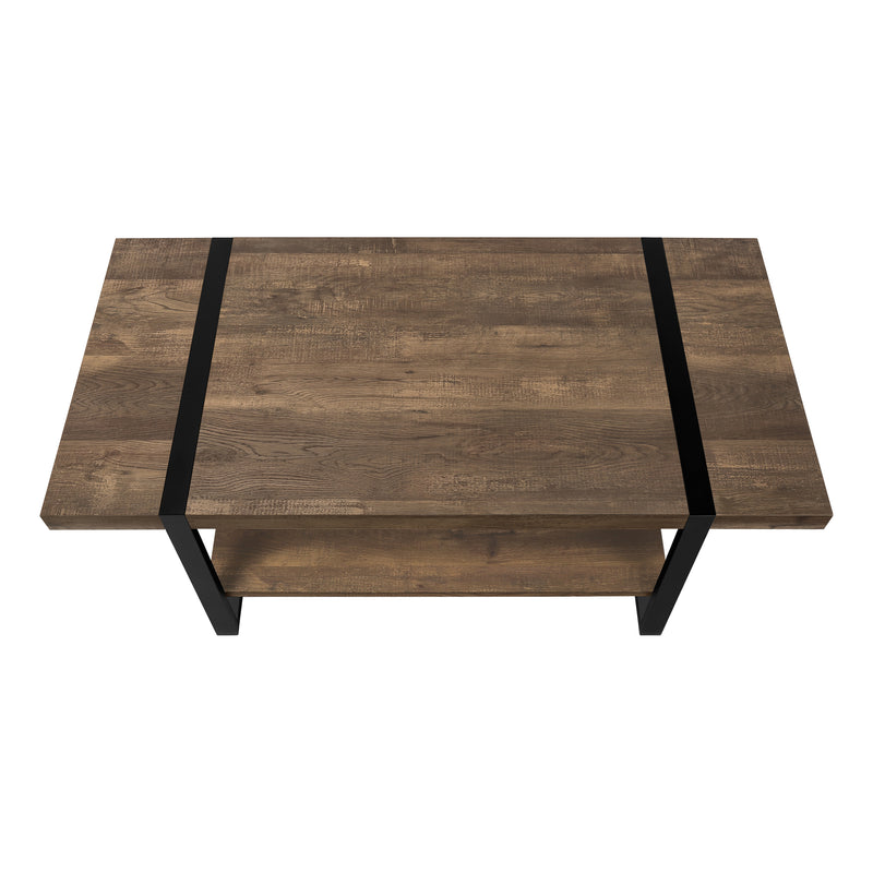 Coffee Table, Reclaimed Wood-Look/Black Metal (I2850/I2860) Monarch