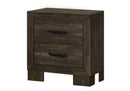 2 Drawer Nightstand - Rustic Oak Finish (I5273) Monarch