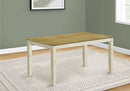 Dining Table Set- Antique White/ Light Brown Veneer 36" X 60" (I1335)(I1336) Monarch