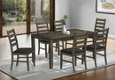 Dining Table Set- Antique Grey Veneer 36" X 60" (I1346/I1347) Monarch