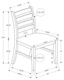 Dining Table Set- Antique Grey Veneer 36" X 60" (I1346/I1347) Monarch