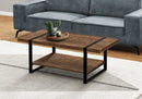 Coffee Table, Reclaimed Wood-Look/Black Metal (I2850/I2860) Monarch