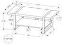 Coffee Table, Reclaimed Wood-Look/Black Metal (I2850/I2860) Monarch
