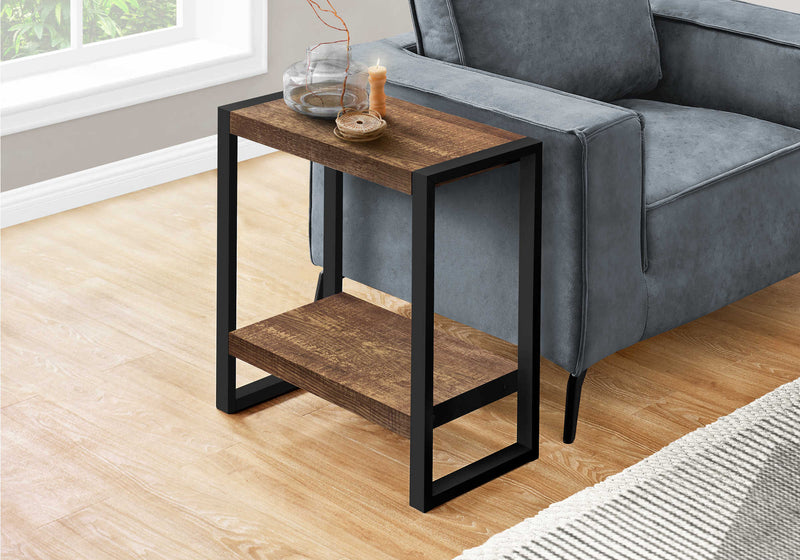 Accent Table-Reclaimed Wood Look/Black Metal (I2852/I2862) Monarch