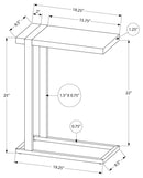 Accent Table-Brown reclaimed Wood Look/Black Metal (I2853) Monarch