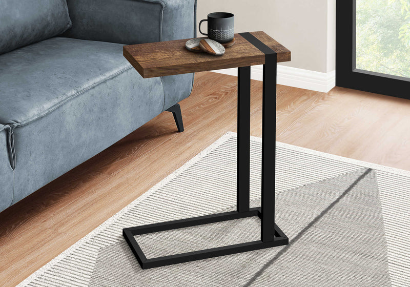 Accent Table-Brown reclaimed Wood Look/Black Metal (I2853) Monarch