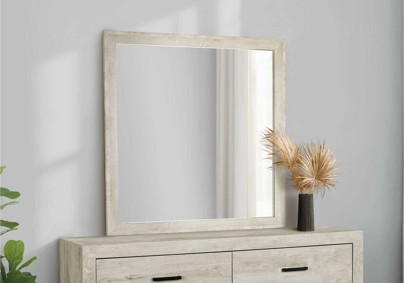 6 Drawer Dresser with Mirror, Bleached Oak Finish (I5201/I5202) Monarch