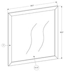 6 Drawer Dresser with Mirror- Bleached Oak Finish, Rustic Oak Top (I5261/I5262) Monarch