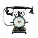 Distressed Brown Vintage Telephone Table Clock (JD1795) - Boxman