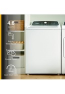 Whirlpool WTW5025SW 5.2 Cu. Ft. IEC Top Load Agitator Washer with Built-In Faucet