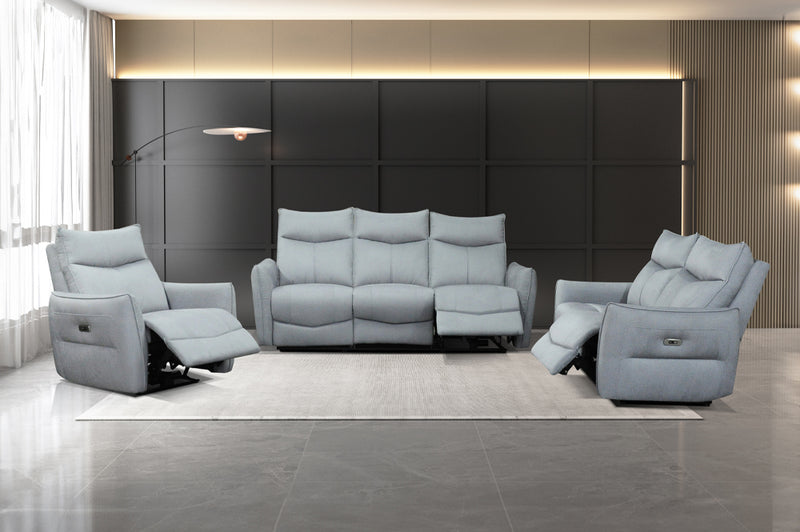 T1119-Grey Power Motion Sofa- Titus Furniture