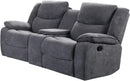 T1194 Recliner Loveseat with Console Grey-Titus Furniture