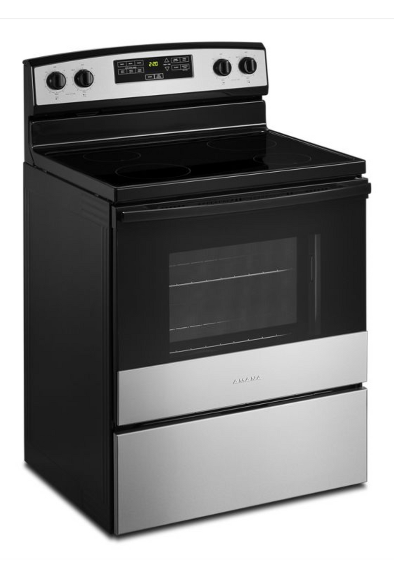 Amana-YAER6303MMS-Electric Range with Extra-Large Oven Window