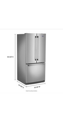 Maytag-MFB2055FRZ 19.6 cu ft French Door Refrigerator with Strongbox™ Door Bins