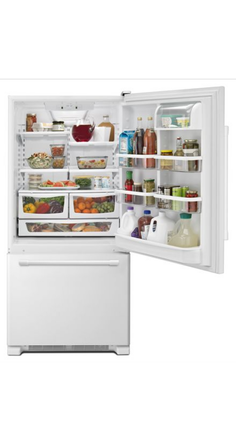 Maytag-MBB1957FEW 30-inch Bottom Freezer Refrigerator with Freezer Drawer