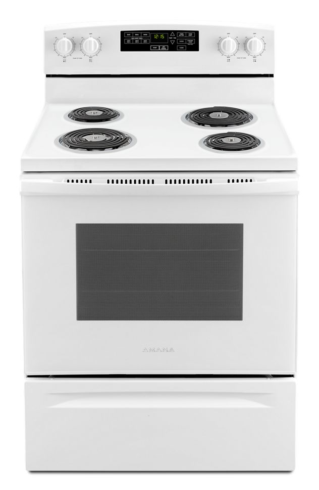AMANA -YACR4503SFW  30" Electric Range with Self-Clean Option - White