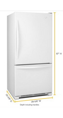 Whirlpool WRB329DFBW 19 cu. ft. Bottom-Freezer Refrigerator with Freezer Drawer