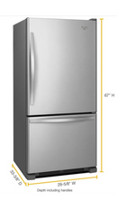 Whirlpool WRB329RFBM 19 cu. ft. Bottom-Freezer Refrigerator with Freezer Drawer