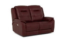 Valour Power Reclining Loveseat (41024) Leather Garnet