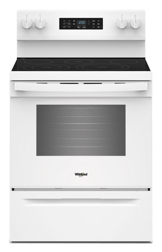 Whirlpool - YWFE5730SW 30-Inch Electric Range with Air Cooking Technology