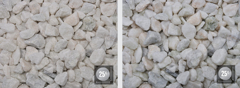 Rock Bag White Marble 1" Rock 18 KG Bag- MAR-CO