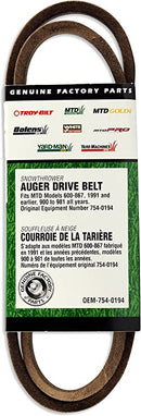 OEM-754-0194 Auger Drive Belt