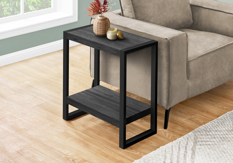 Accent Table - Black Reclaimed Wood-Look / Black Metal (I 2862)