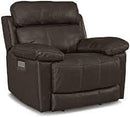Finley Leather Match Reclining Power Chair- Chocolate (41134) Palliser