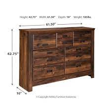 Quinden Seven Drawer Dresser and Mirror (B246-31/B246-36) Ashley Furniture