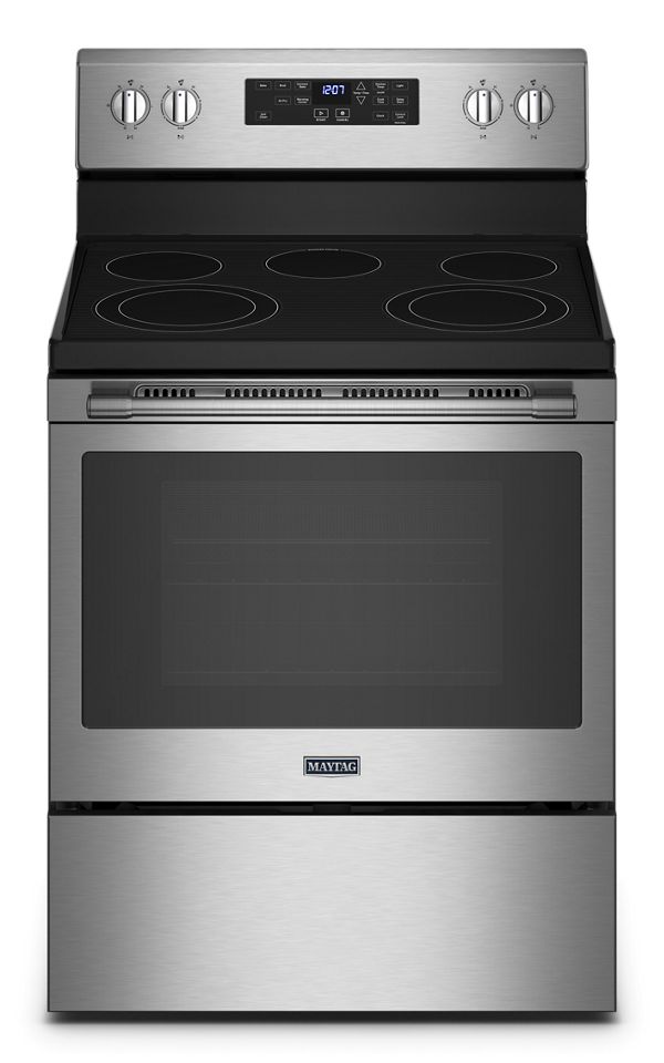Maytag-YMER7700LZ-Electric Range with Air Fryer and Basket - 5.3 cu. ft.