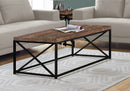 Coffee Table- Brown Reclaimed Wood/Black Metal (I3416) Monarch