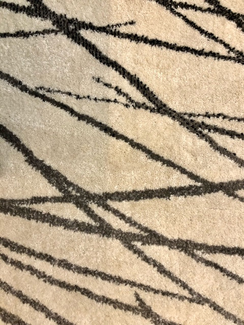 Beige with faded black lines Area Rug Kalora