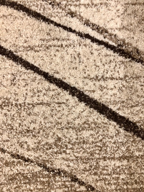 Beige & brown pattern Area Rug-Kalora