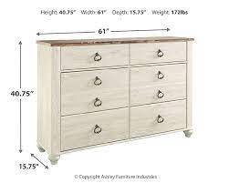 Willowton Dresser (B267-31) Ashley Furniture